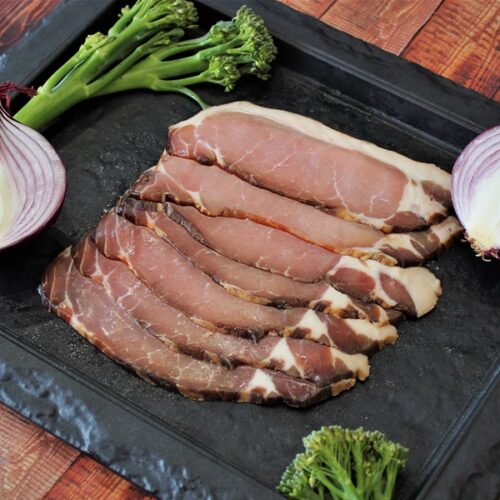 Sliced Beer & Black Back Bacon (Dry Cure)