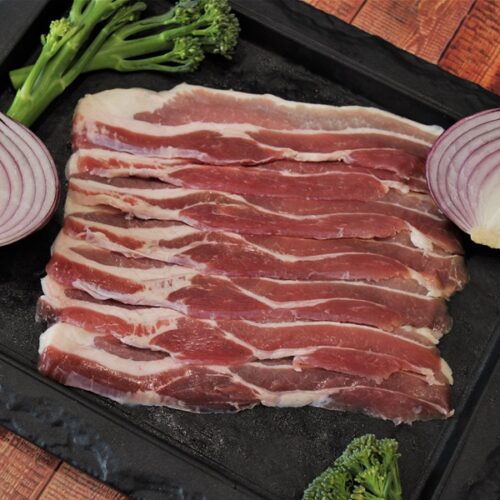 Sliced Unsmoked Streaky Bacon (Dry Cure)