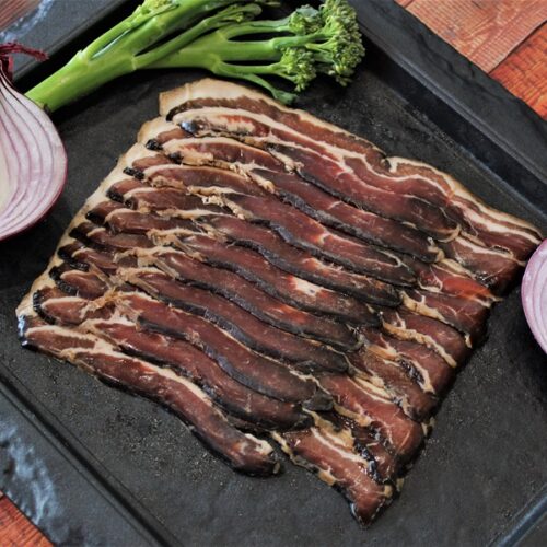 Sliced Beer & Black Streaky Bacon (Dry Cure)